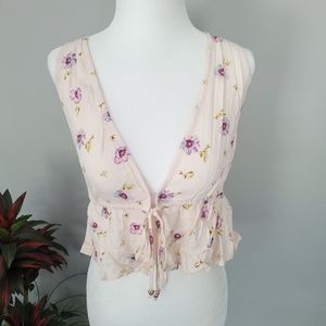 NWOT AFRM Tie Front Tank Top